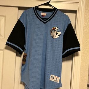 Mitchell & Ness Blue and Black Wiz Jersey